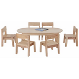 Harmony Education - Solid Timber Oval Table - 40 cm (H) - Modern Teaching Aids NZ