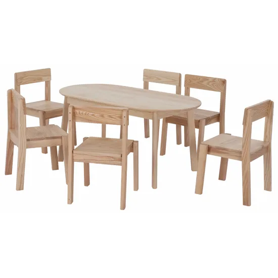 Harmony Education - Solid Timber Oval Table - 55 cm (H) - Modern Teaching Aids NZ