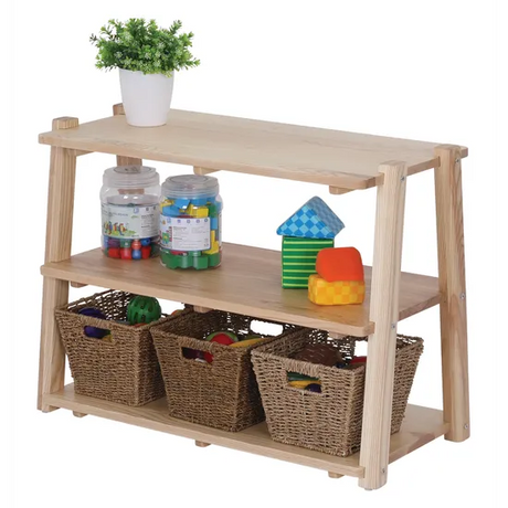 Harmony Education - Solid Timber Open Frame Shelf - Double - Modern Teaching Aids NZ