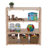 Harmony Education - Solid Timber Open Frame Shelf - Triple - Modern Teaching Aids NZ