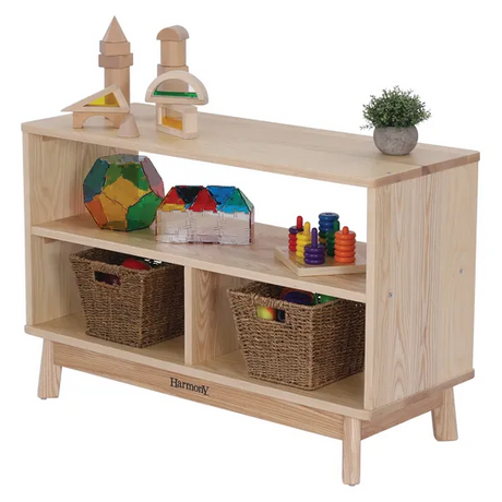 Harmony Education - Solid Timber Open Back Shelf - Double - Modern Teaching Aids NZ