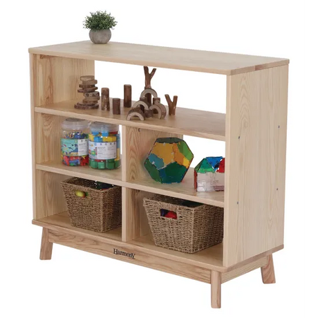 Harmony Education - Solid Timber Open Back Shelf - Triple - Modern Teaching Aids NZ