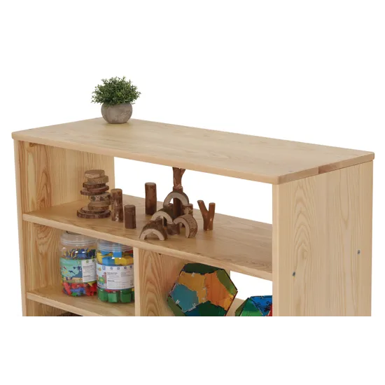 Harmony Education - Solid Timber Open Back Shelf - Triple - Modern Teaching Aids NZ