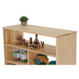 Harmony Education - Solid Timber Open Back Shelf - Triple - Modern Teaching Aids NZ