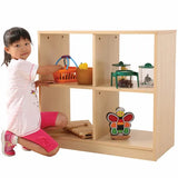 Natural Spaces - Open 4 Compartment Shelf - Modern Teaching Aids NZ