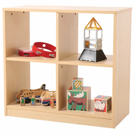 Natural Spaces - Open 4 Compartment Shelf - Modern Teaching Aids NZ