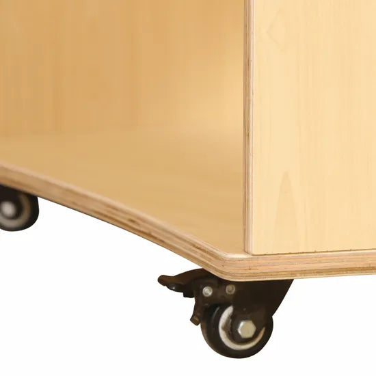 Natural Spaces Curved Hive Shelving and Ottomans - Grey Vinyl - Modern Teaching Aids NZ