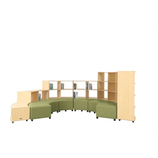 Natural Spaces Curved Hive Shelving and Ottomans - Green