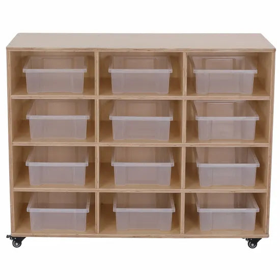 Ergerite 12 Tote Trolley with Clear Trays