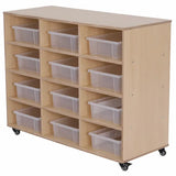 Ergerite 12 Tote Trolley with Clear Trays