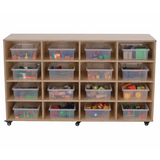 Ergerite 16 Tote Trolley with Clear Trays