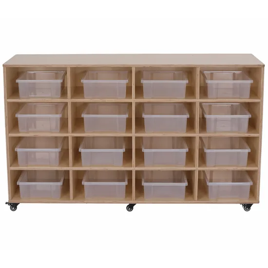 Ergerite 16 Tote Trolley with Clear Trays