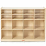 Natural Spaces 16-Compartment Storage Unit with Woven Baskets - Modern Teaching Aids NZ