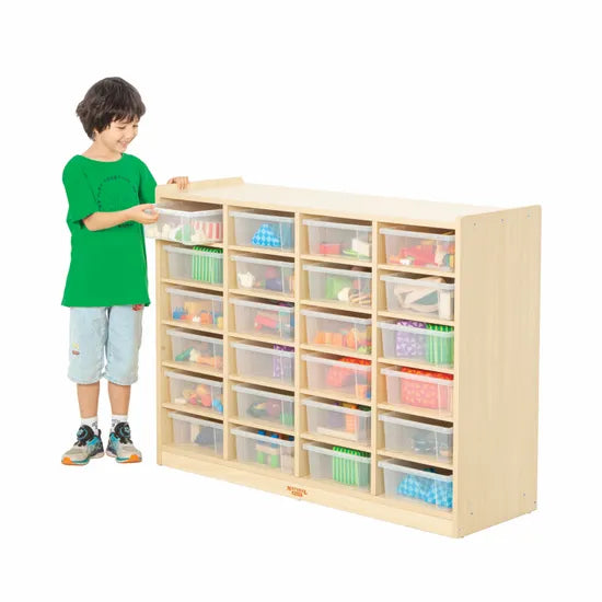 Natural Spaces - Storage Unit with 24 Small Trays - Modern Teaching Aids NZ