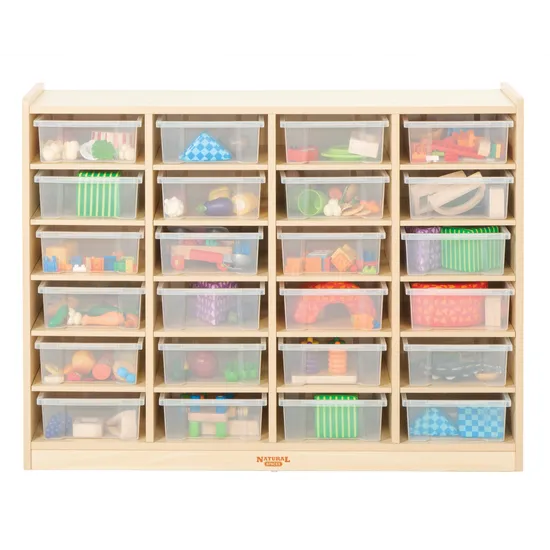 Natural Spaces - Storage Unit with 24 Small Trays - Modern Teaching Aids NZ