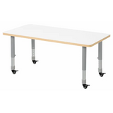 Natural Spaces - Rectangle Table - White - 120 x 60 cm - 39-61.5 cm - Modern Teaching Aids NZ