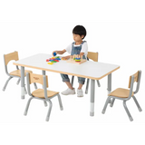 Natural Spaces - Rectangle Table - White - 120 x 60 cm - 39-61.5 cm - Modern Teaching Aids NZ