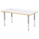 Natural Spaces - Rectangle Table - White - 120 x 60 cm - 57-79.5 cm - Modern Teaching Aids NZ