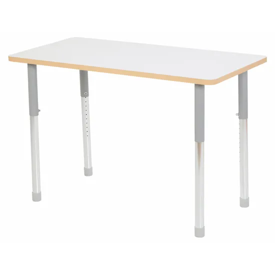 Natural Spaces - Rectangle Table - White - 120 x 60 cm - 57-79.5 cm - Modern Teaching Aids NZ