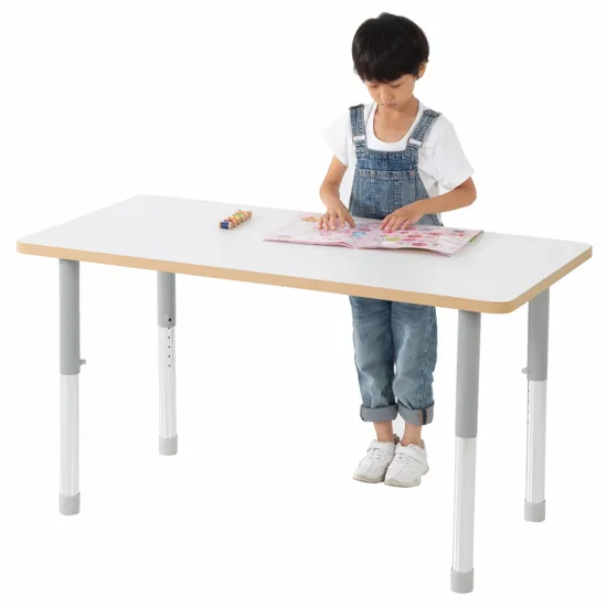 Natural Spaces - Rectangle Table - White - 120 x 60 cm - 57-79.5 cm - Modern Teaching Aids NZ