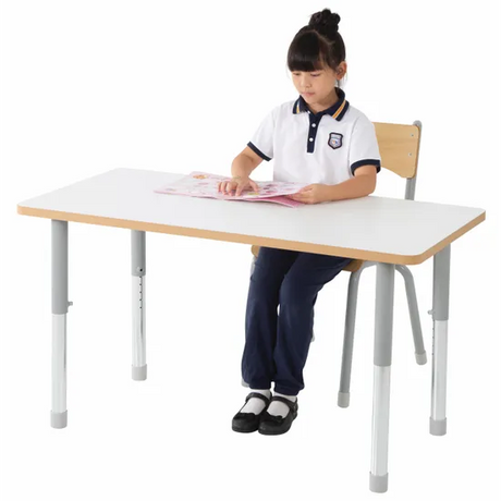 Natural Spaces - Rectangle Table - White - 120 x 60 cm - 57-79.5 cm - Modern Teaching Aids NZ