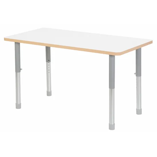 Natural Spaces - Rectangle Table - White - 120 x 60 cm - 57-79.5 cm - Modern Teaching Aids NZ