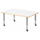Natural Spaces - Rectangle Table - White - 120 x 80 cm - 39-61.5 cm - Modern Teaching Aids NZ