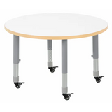 Natural Spaces - Round Table - White - 85 cm - 39-61.5 cm - Modern Teaching Aids NZ