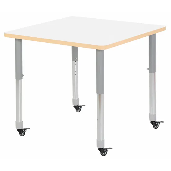 Natural Spaces - Square Table - White - 80 x 80 cm - 57-79.5 cm - Modern Teaching Aids NZ