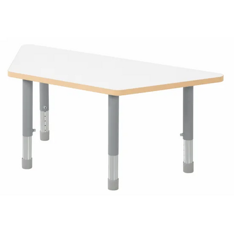 Natural Spaces - Trapezoidal Table - White - 120 x 50 cm - 39-61.5 cm - Modern Teaching Aids NZ