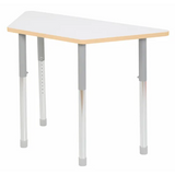 Natural Spaces - Trapezoidal Table - White - 120 x 50 cm - 57-79.5 cm - Modern Teaching Aids NZ