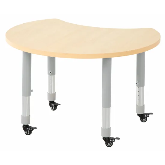 Natural Spaces - Cut Away Table - Natural - 85 x 72 cm - 39-61.5 cm - Modern Teaching Aids NZ