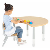 Natural Spaces - Cut Away Table - Natural - 85 x 72 cm - 39-61.5 cm - Modern Teaching Aids NZ