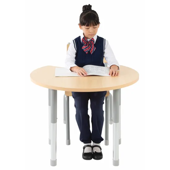 Natural Spaces - Cut Away Table - Natural - 85 x 72 cm - 57-79.5 cm - Modern Teaching Aids NZ