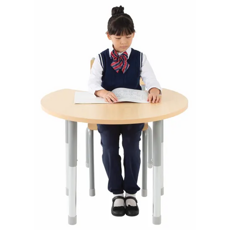 Natural Spaces - Cut Away Table - Natural - 85 x 72 cm - 57-79.5 cm - Modern Teaching Aids NZ