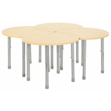 Natural Spaces - Cut Away Tables - Natural - Set of 4 - 57-79.5 cm - Modern Teaching Aids NZ