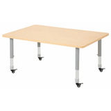 Natural Spaces - Rectangle Table - Natural - 120 x 80 cm - 39-61.5 cm - Modern Teaching Aids NZ