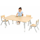 Natural Spaces - Rectangle Table - Natural - 120 x 80 cm - 39-61.5 cm - Modern Teaching Aids NZ