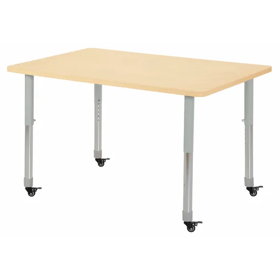 Natural Spaces - Rectangle Table - Natural - 120 x 80 cm - 57-79.5 cm - Modern Teaching Aids NZ