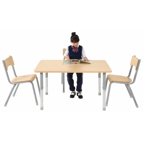 Natural Spaces - Rectangle Table - Natural - 120 x 80 cm - 57-79.5 cm - Modern Teaching Aids NZ