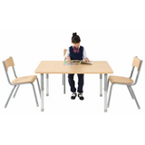 Natural Spaces - Rectangle Table - Natural - 120 x 80 cm - 57-79.5 cm - Modern Teaching Aids NZ