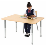 Natural Spaces - Rectangle Table - Natural - 120 x 80 cm - 57-79.5 cm - Modern Teaching Aids NZ