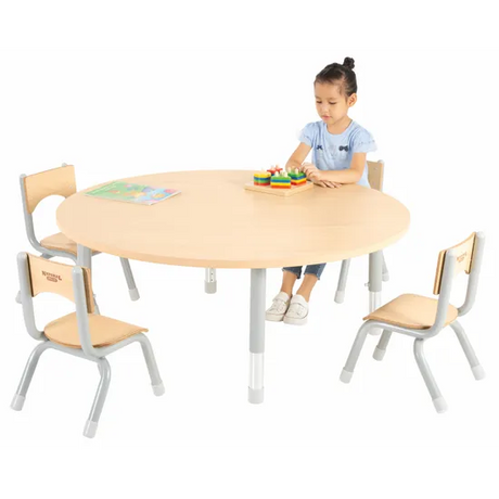 Natural Spaces - Round Table - Natural - 120 cm - 39-61.5 cm - Modern Teaching Aids NZ