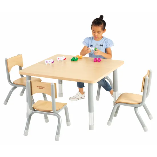 Natural Spaces - Square Table - Natural - 80 x 80 cm - 39-61.5 cm - Modern Teaching Aids NZ