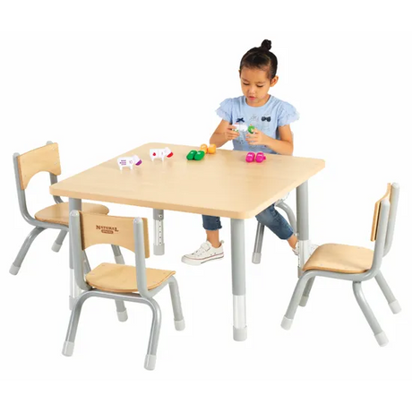 Natural Spaces - Square Table - Natural - 80 x 80 cm - 39-61.5 cm - Modern Teaching Aids NZ