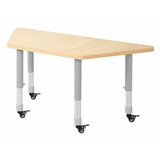 Natural Spaces - Trapezoidal Table - Natural - 120 x 50 cm - 39-61.5 cm - Modern Teaching Aids NZ