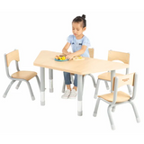 Natural Spaces - Trapezoidal Table - Natural - 120 x 50 cm - 39-61.5 cm - Modern Teaching Aids NZ