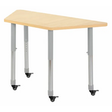 Natural Spaces - Trapezoidal Table - Natural - 120 x 50 cm - 57-79.5 cm - Modern Teaching Aids NZ
