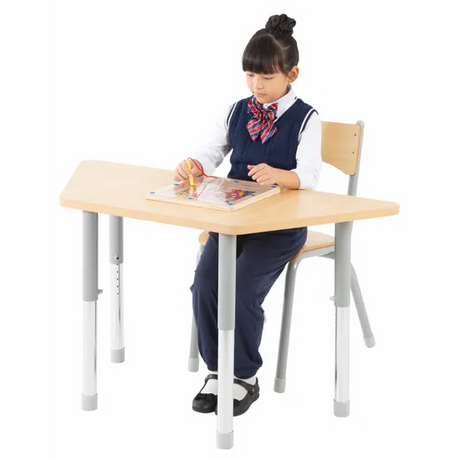 Natural Spaces - Trapezoidal Table - Natural - 120 x 50 cm - 57-79.5 cm - Modern Teaching Aids NZ