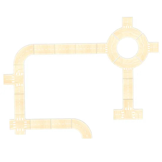 City Blocks Road Set 17 Pieces - Modern Teaching Aids NZ